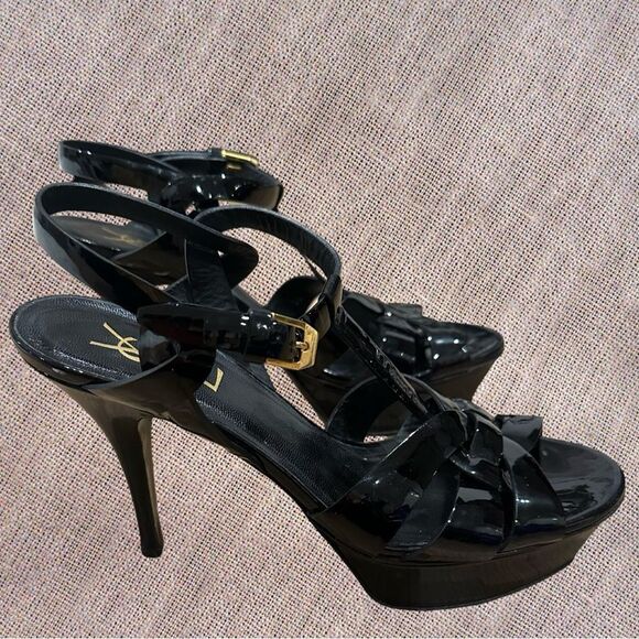 Saint Laurent Tribute Platform Sandals - Picture 15 of 16